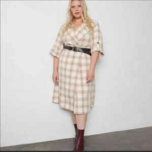 Cara Santana Plaid She Loves The Attention Trench Coat